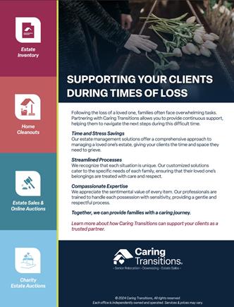 Information on Supporting Your Clients in Times of Loss